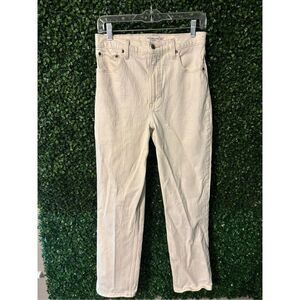 Abercrombie and Fitch Cream The 90s Ultra High Rise Straight Jeans Sz 6/28